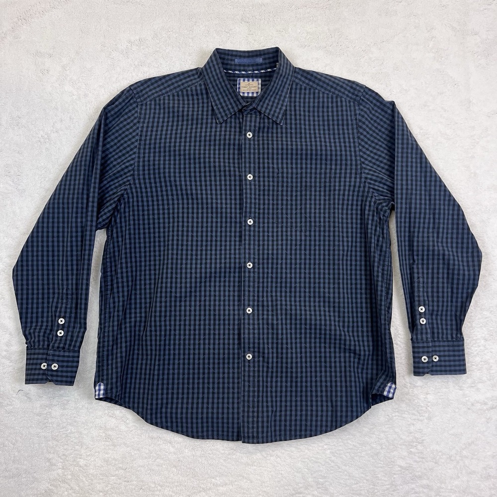 Tommy Bahama Jeans Island Crafted Men's Button Down Check Shirt Casual XL‎